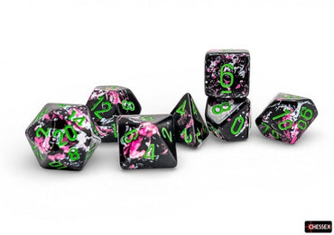 Chessex: Brush Polyhedral Paintball/Green 7-Die Set