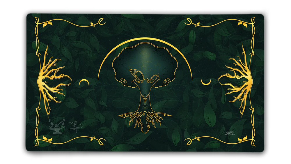 Token Forge Stitched Edge Mana Playmat - Green