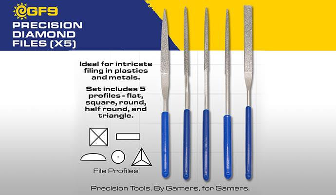 Gale Force 9 Hobby Tools: Precision: Diamond Files (x5)
