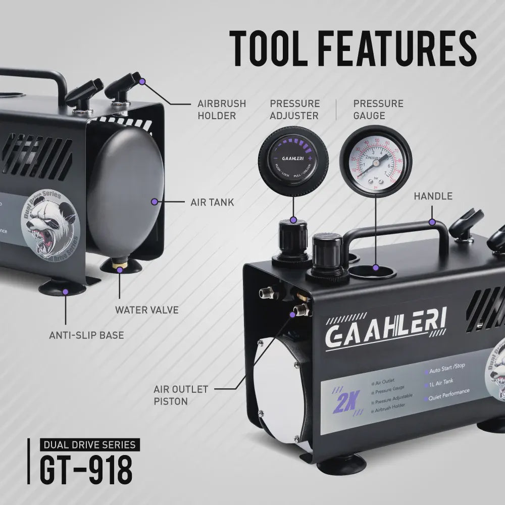 Gaahleri Dual Drive Series GT-918 Air Compressor