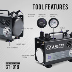 Gaahleri Dual Drive Series GT-918 Air Compressor