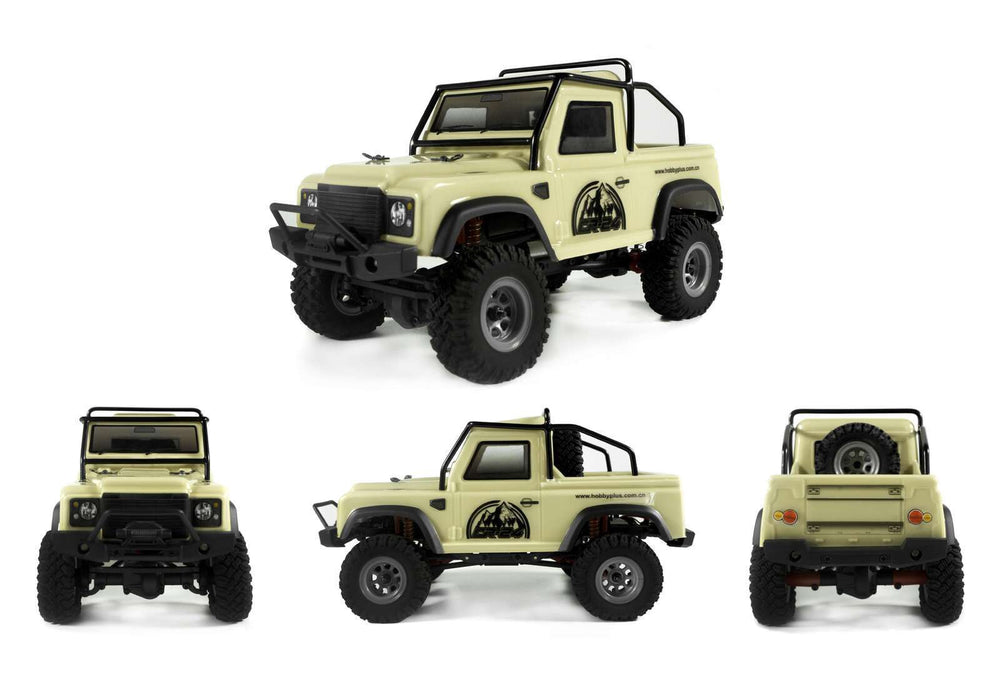 Hobby Plus 1/24 Defender RTR Scale Crawler (Light Yellow)