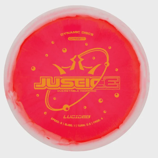 Dynamic Discs Justice - Lucid Ice Orbit Line Red 173-176g