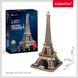 CubicFun - LED Eiffel Tower 3D Puzzle - 84pc