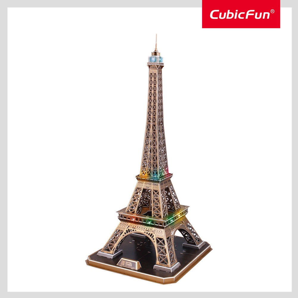CubicFun - LED Eiffel Tower 3D Puzzle - 84pc