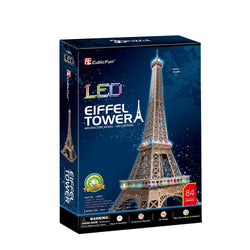 CubicFun - LED Eiffel Tower 3D Puzzle - 84pc
