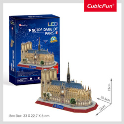 CubicFun - LED Notre Dame de Paris 3D Puzzle - 149pc