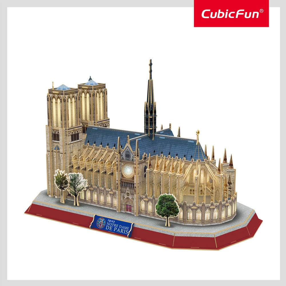 CubicFun - LED Notre Dame de Paris 3D Puzzle - 149pc