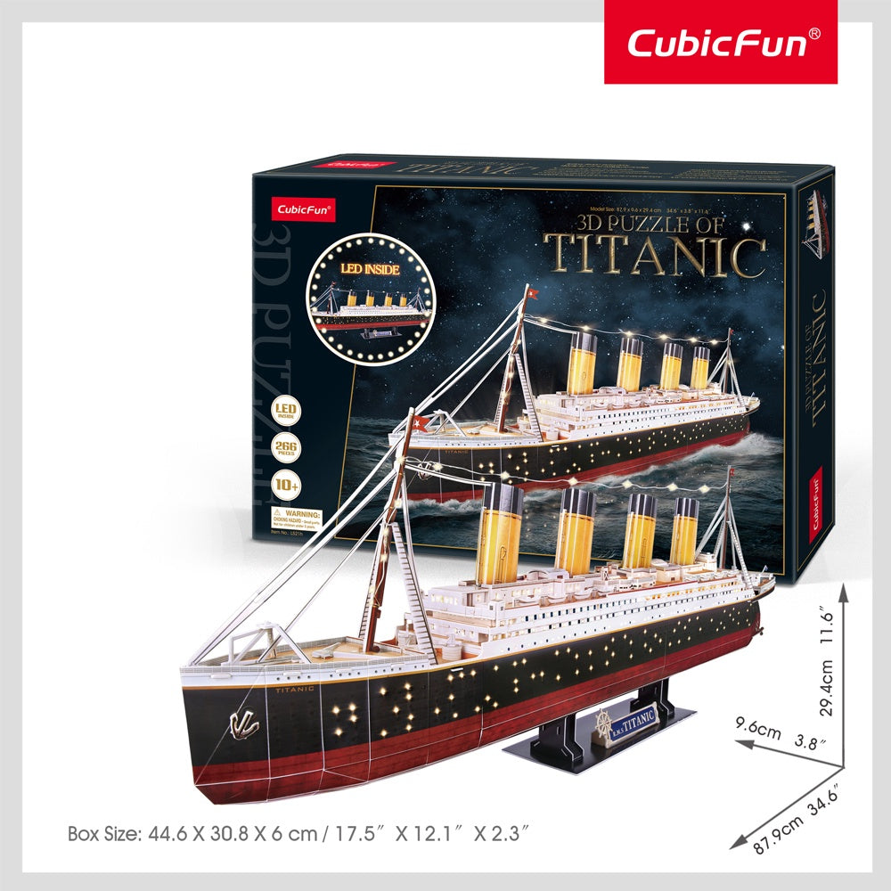 CubicFun - LED Titanic 3D Puzzle - 266pc