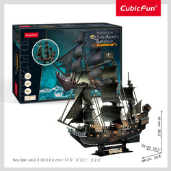 CubicFun - LED Queen Anne's Revenge 3D Puzzle - 293pc