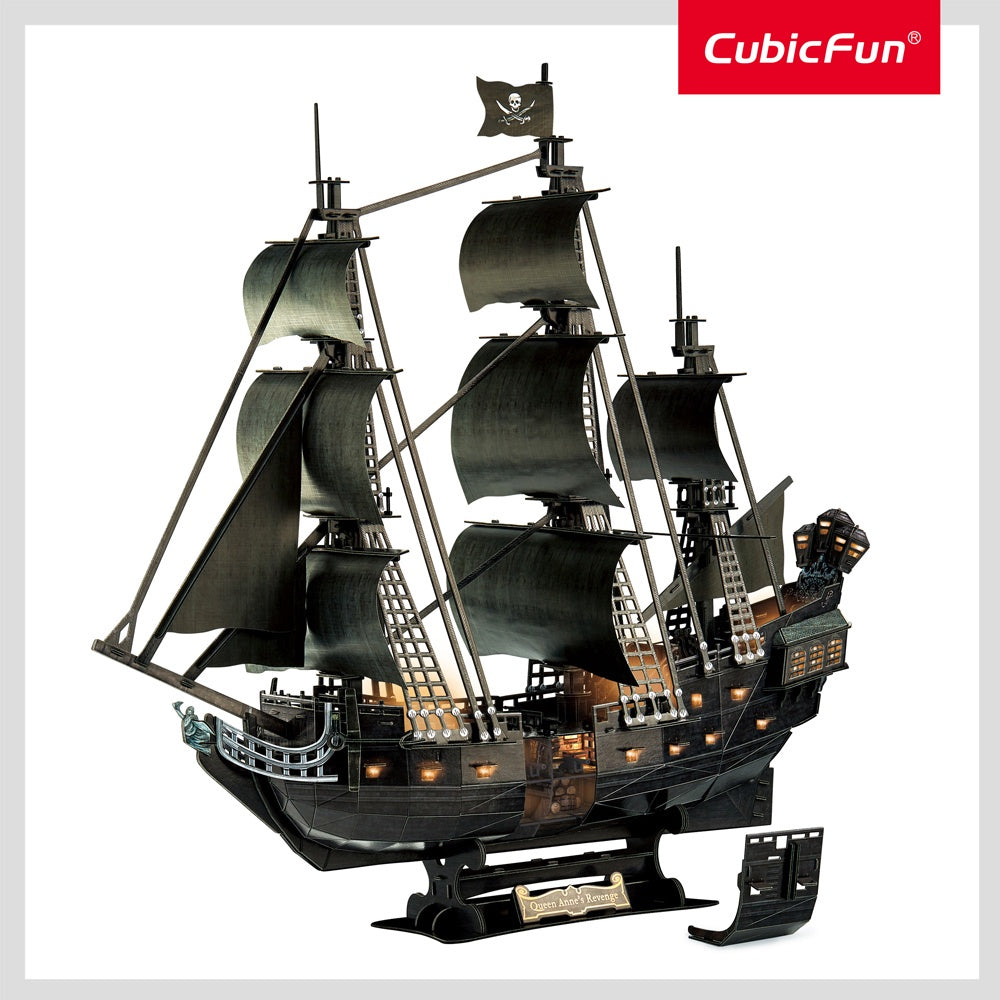 CubicFun - LED Queen Anne's Revenge 3D Puzzle - 293pc