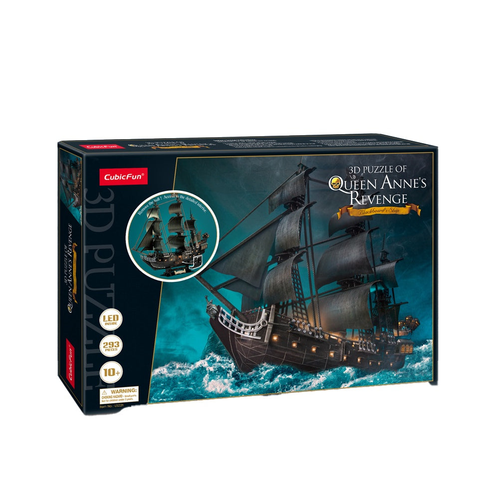 CubicFun - LED Queen Anne's Revenge 3D Puzzle - 293pc