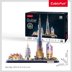 CubicFun - LED CityLine Dubai 3D Puzzle - 182pc