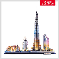 CubicFun - LED CityLine Dubai 3D Puzzle - 182pc