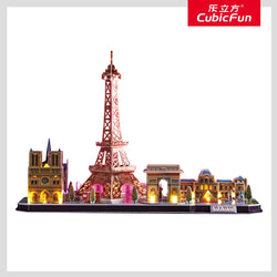 CubicFun - LED City Line Paris 3D Puzzle - 115pc