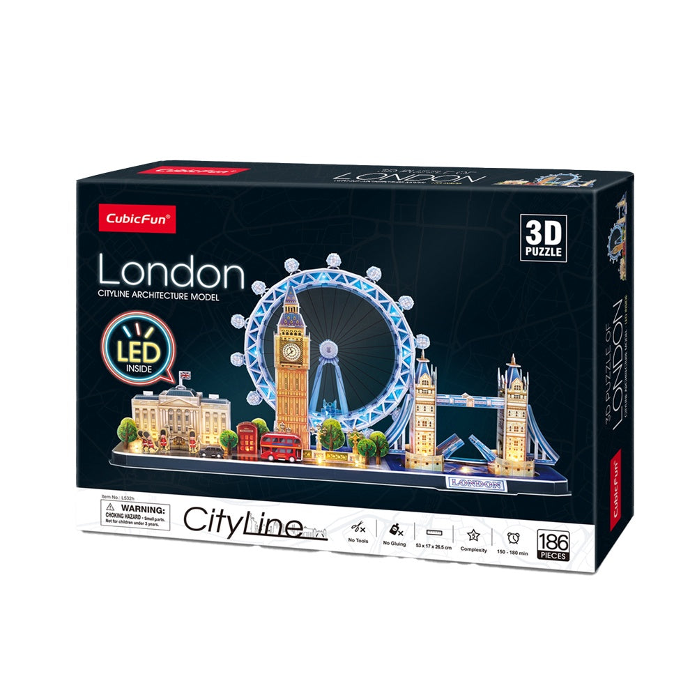 CubicFun - LED City Line London 3D Puzzle - 186pc