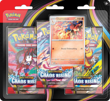 Pokemon TCG ME04 Chaos Rising Three Booster Blister
