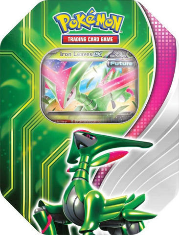 POKÉMON TCG Paradox Clash Tin - Iron Leaves (4 Packs)