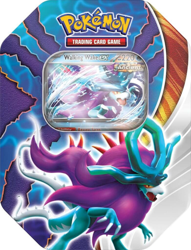 POKÉMON TCG Paradox Clash Tin - Walking Wake (4 Packs)