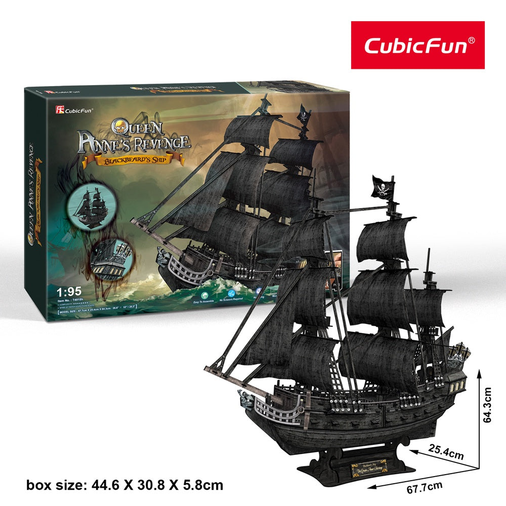 CubicFun - The Queen Anne's Revenge Large 3D Puzzle - 308pc