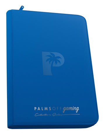 Palms off Gaming Collector's Series Top Loader Zip Binder - 9 Pocket - Blue
