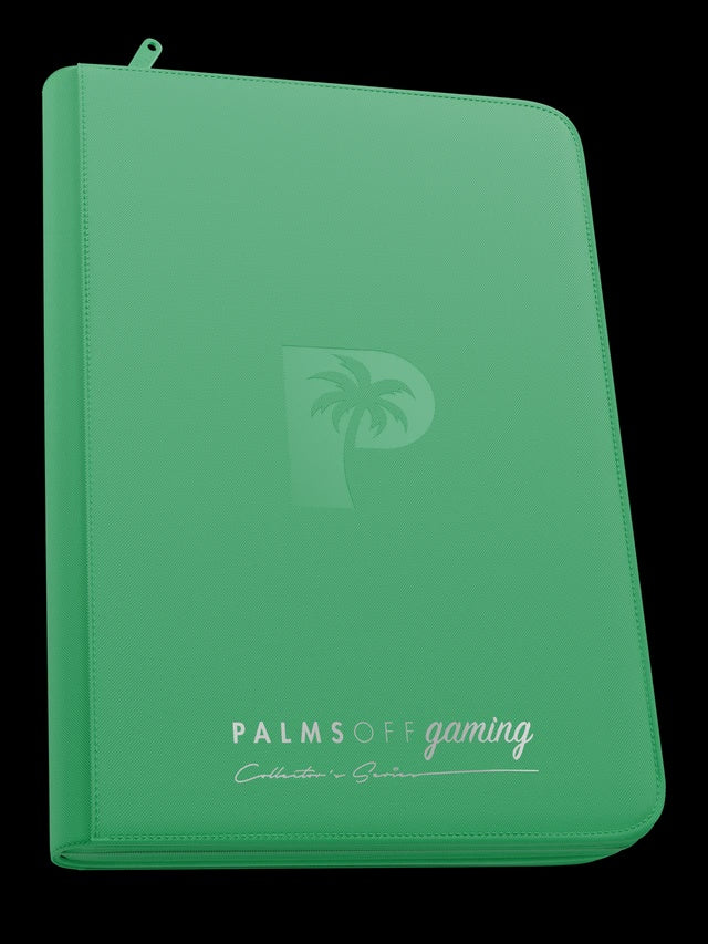 Palms off Gaming Collector's Series Top Loader Zip Binder - 9 Pocket - Green