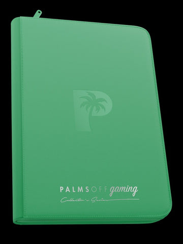 Palms off Gaming Collector's Series Top Loader Zip Binder - 9 Pocket - Green