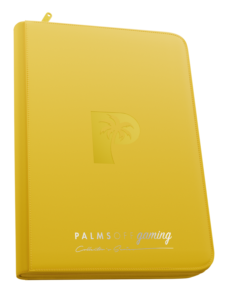 Palms off Gaming Collector's Series Top Loader Zip Binder - 9 Pocket - Yellow