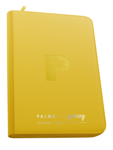 Palms off Gaming Collector's Series Top Loader Zip Binder - 9 Pocket - Yellow