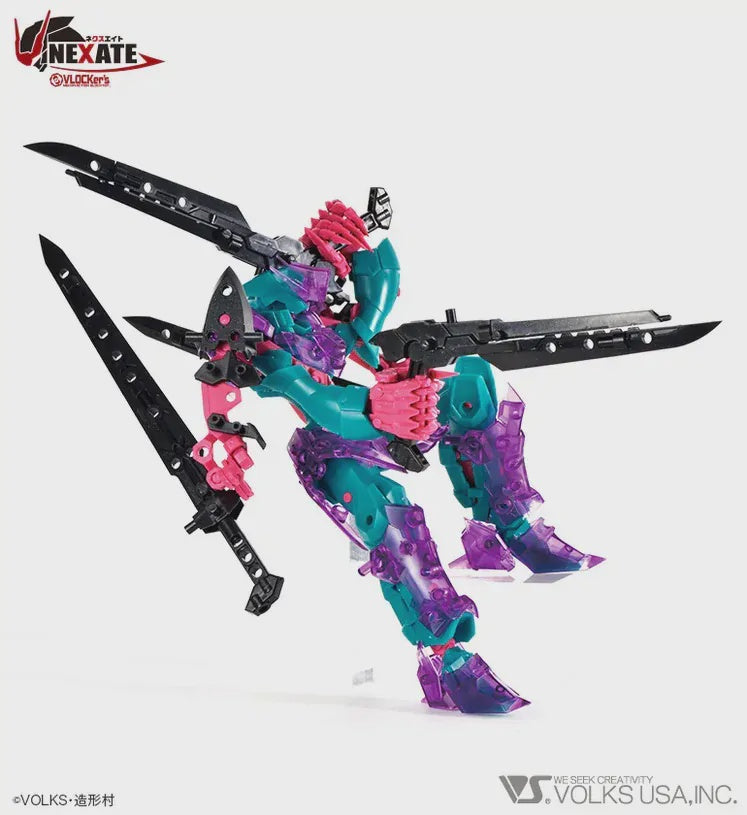 VLOCKer's NEXATE PRIME V-RAID Green/Clear Purple ver. Plastic Model Kit