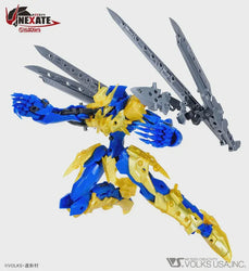 VLOCKer's NEXATE PRIME V-RAID Knight Blue x Gold Plastic Model Kit