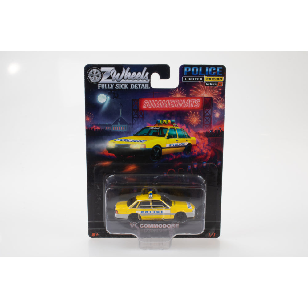 Oz Wheels 1:64 Yellow/Silver BT1 Police Holden VL