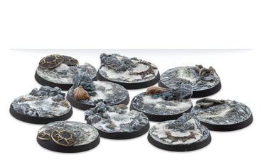 Warcrow: Bases: 30mm Northern Tribes Scenery Bases, Alpha Series