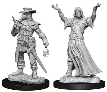 WizKids - Deep Cuts Unpainted Miniatures: Plague Doctor & Cultist