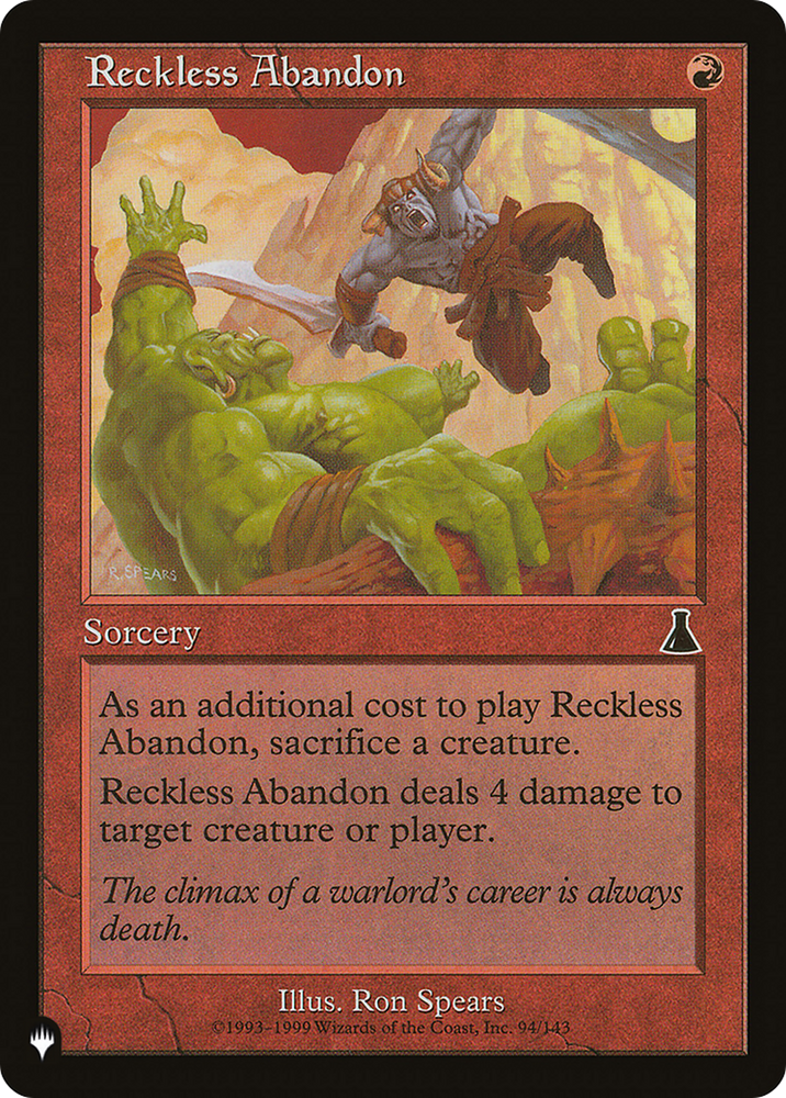 Reckless Abandon [The List Reprints]