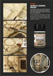 AK Interactive - Weathering Products - Africa Korps Wash 35ml