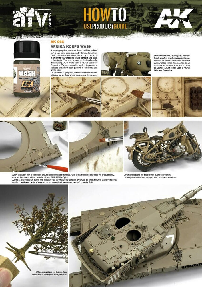 AK Interactive - Weathering Products - Africa Korps Wash 35ml