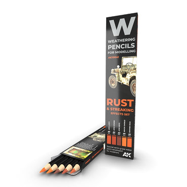 AK Interactive - Weathering Pencils Sets - Rust And Streaking Effects Set