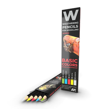 AK Interactive - Weathering Pencils Sets - Basic Colours Set