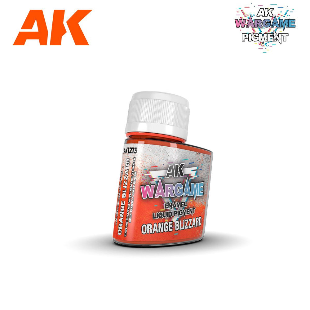 AK Interactive Wargame Enamel Liquid Pigments - Orange Blizzard 35ml