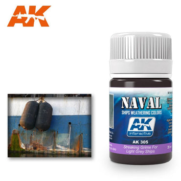 AK Interactive - Weathering Products - Streaking Grime For Light Grey Ships 35ml