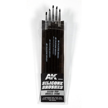 Ak Interactive - Tools - Set Of 5 Silicone Brushes Hard Tip Small