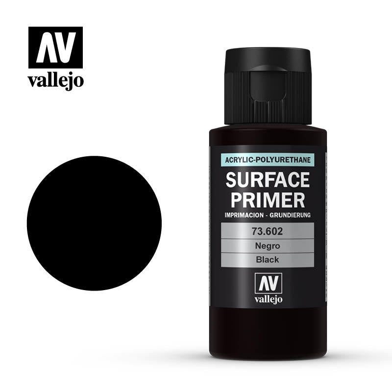 VALLEJO 73602 SURFACE PRIMER BLACK 60 ML