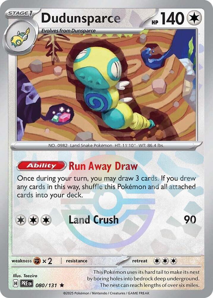 Dudunsparce (080/131) (Poke Ball Pattern) [Scarlet & Violet: Prismatic Evolutions]