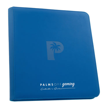 Palms off Gaming Collector's Series 12 Pocket Zip Trading Card Binder - Blue