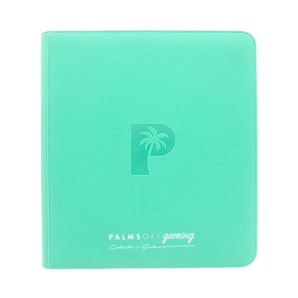 Palms off Gaming Collector's Series 12 Pocket Zip Trading Card Binder - TURQUOISE