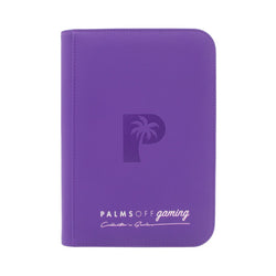 Palms off Gaming Collector's Series 4 Pocket Zip Trading Card Binder - PURPLE