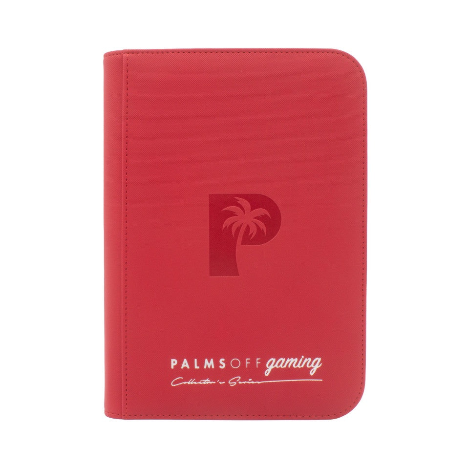 Palms off Gaming Collector's Series 4 Pocket Zip Trading Card Binder - RED