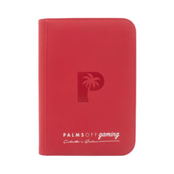 Palms off Gaming Collector's Series 4 Pocket Zip Trading Card Binder - RED