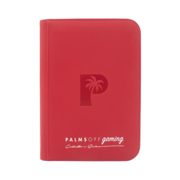 Palms off Gaming Collector's Series 4 Pocket Zip Trading Card Binder - RED